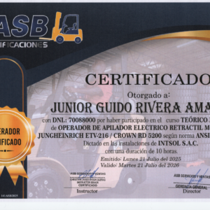 REVALIDACIÓN DE CERTIFICADOS MAQUINARIA PESADA